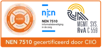 NEN 7510 gecertificeerd door CIIO, RvA C 559